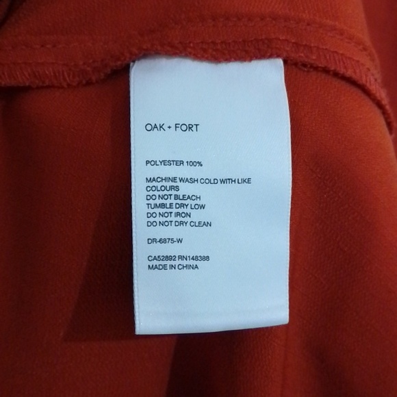 D2 Oak + Fort S sleeveless rust orange maxi dress with pockets - Picture 5 of 7